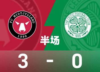 Entretiempo de la Europa League: Gegocha hizo 1 tiro y 1 pase, Midtjylland 3-0 Celtic
