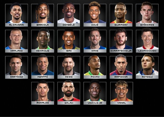 Candidatos a Mejor Delantero del Año de la FIFA: Mbappé, Yamal y Melo incluidos