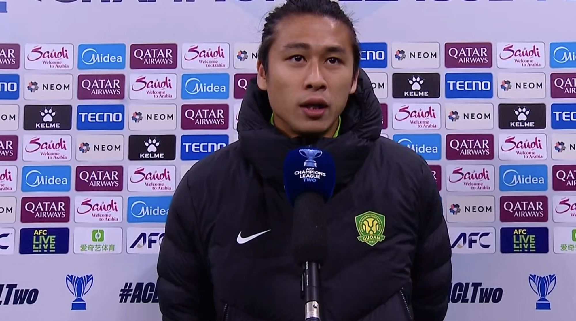 Zhang Yuning: Es gratificante que Guoan no haya recibido ningún gol en este partido. La Liga de Campeones AFC se ha clasificado para el grupo objetivo.
