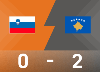 Informe previo al Mundial: Kanikanik marca un impactante gol en propia meta, Kosovo 2-0 Eslovenia con diez hombres