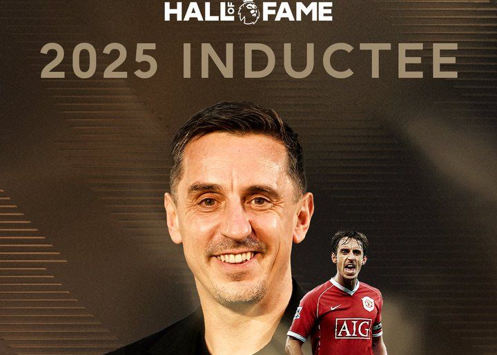 Oficial: la estrella del Manchester United, Neville, fue incluida en el Salón de la Fama de la Premier League y ganó el campeonato de la Premier League 8 veces en su carrera.