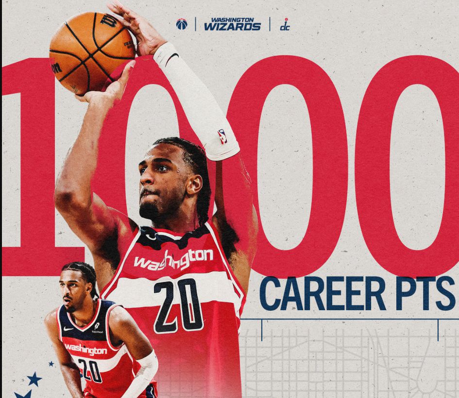 ¡Felicidades! Sarr, segunda selección general, alcanza el hito de 1.000 puntos en su carrera