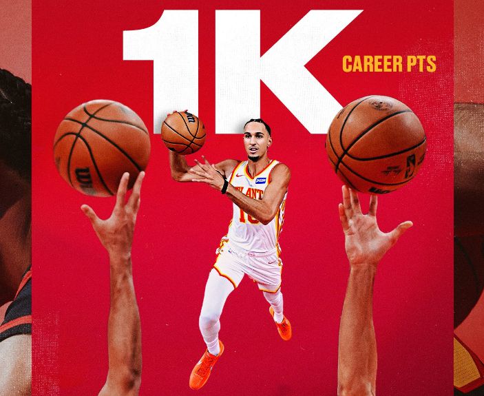 ¡Felicidades! Risa Shay se convierte en la cuarta jugadora más joven en la historia de los Hawks en anotar 1.000 puntos.